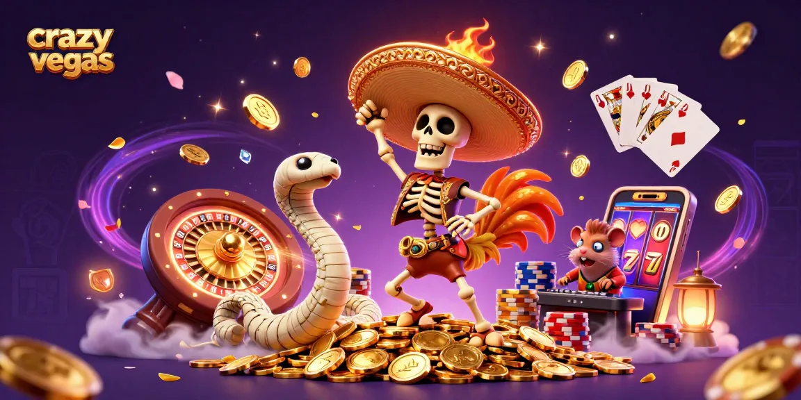 Engage with winning opportunities on crazyvegas featuring vibrant casino characters and elements.